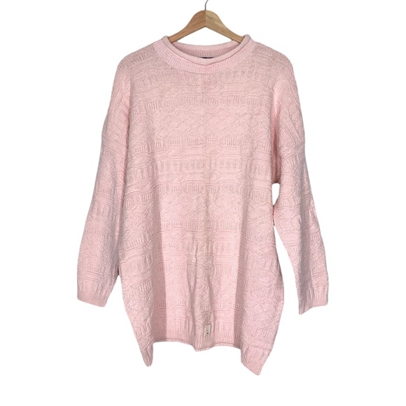 Vintage Sweater by American Knits Pink Crewneck Size Medium Made in USA NWOT - Picture 1 of 9